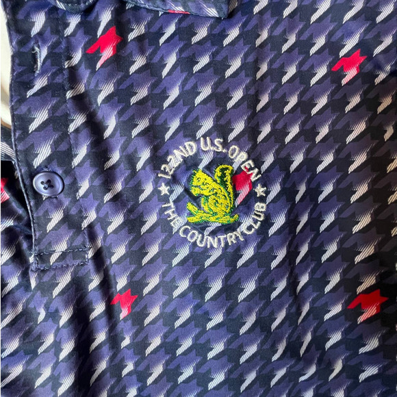 U.S. Open 122nd The Country Club Blue/Purple Short Sleeve Golf Polo- L - Picture 7 of 11